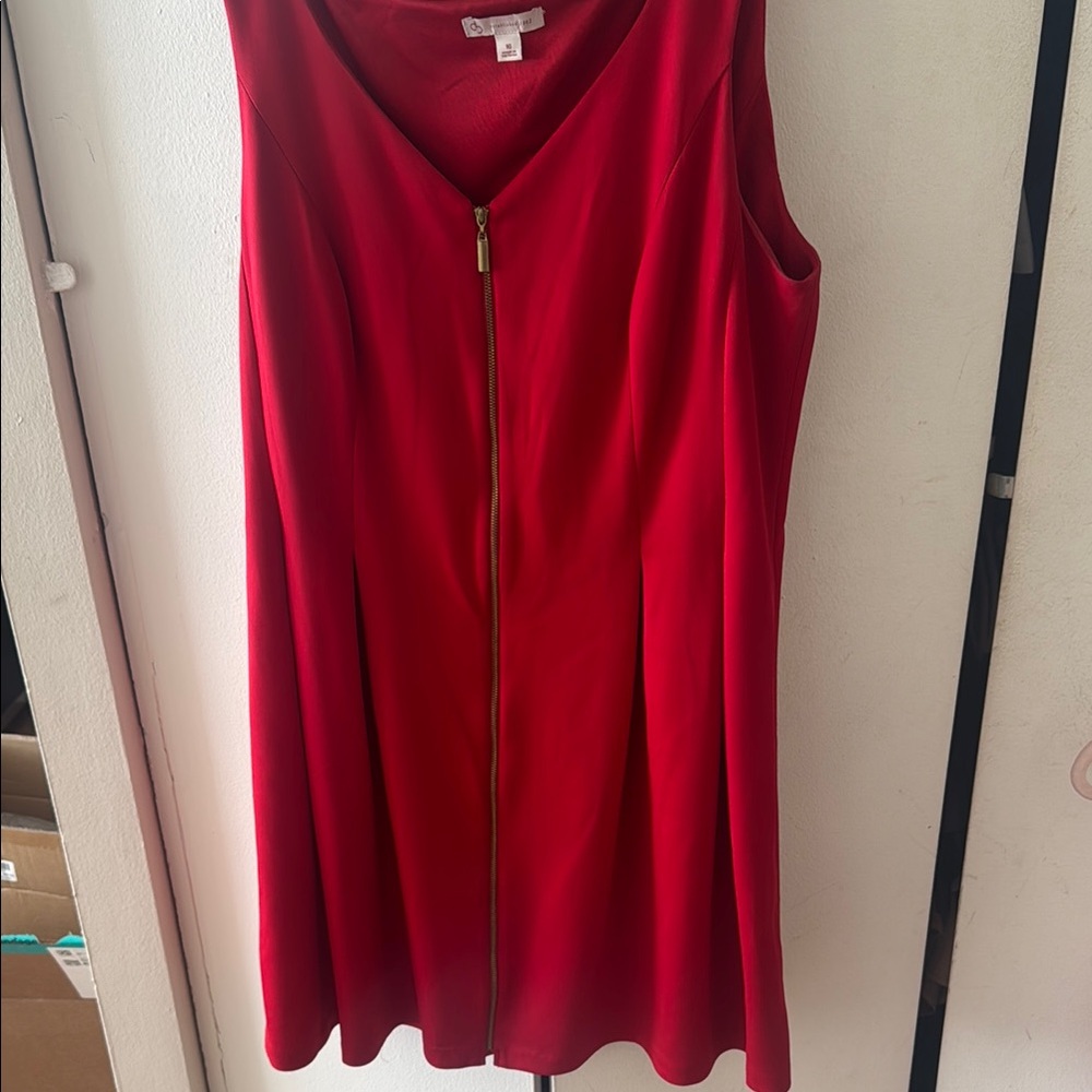 Elegant Red Sleeveless Dress